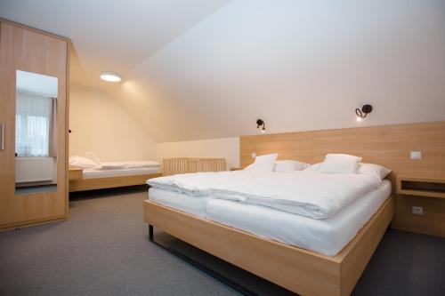 a bedroom with a large bed in a room at Vila Vivenot in Malá Morávka