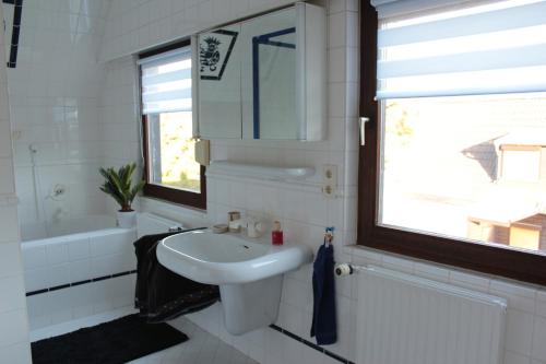 Ένα μπάνιο στο Ferienhaus Dell