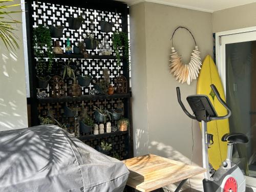 a room with a shelf filled with potted plants at Boomerang 2 in Sydney