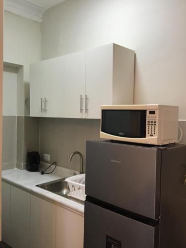 Kuchyň nebo kuchyňský kout v ubytování Suite 201