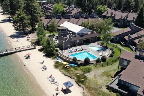 an aerial view of a resort with a swimming pool at LLC0804 - Lucky Lady 404 in South Lake Tahoe