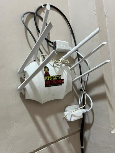 a nds city emergency light on a wall at CAVR Building in Tarlac