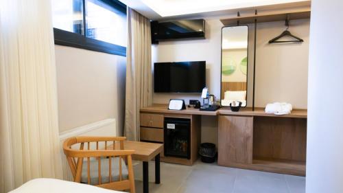 Kuchyň nebo kuchyňský kout v ubytování BeL LETTO HOTEL