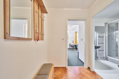 Koupelna v ubytování Apartmán - Dovolená Mladé Buky