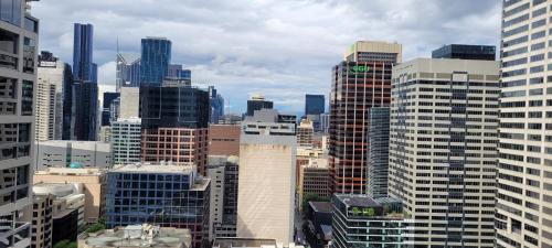 a view of a large city with tall buildings at L3002 Good view, southencross station,free sanua,pool,Gym in Melbourne