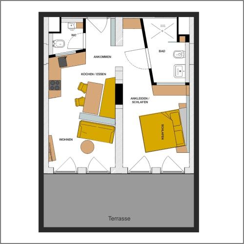 a floor plan of a house at Summit of Saxony Resort Oberwiesenthal in Kurort Oberwiesenthal