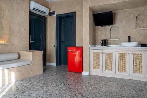 Kuchyň nebo kuchyňský kout v ubytování Lucky Monkey Midi Hotel