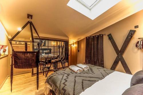 Postel nebo postele na pokoji v ubytování Le désir secret