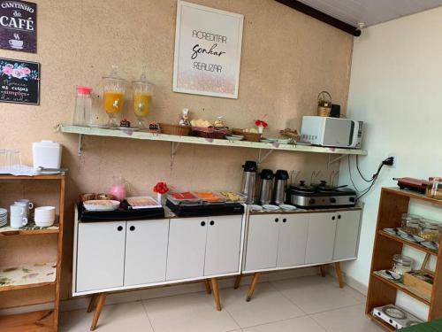 Køkken eller tekøkken på Pousada Flôr do Atlântico