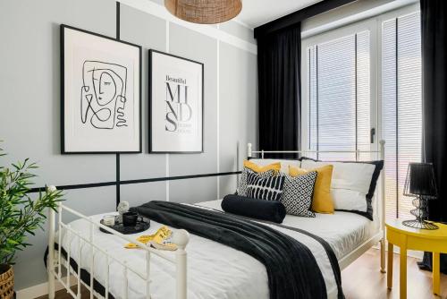 Ένα ή περισσότερα κρεβάτια σε δωμάτιο στο Apartament SWEET HOME