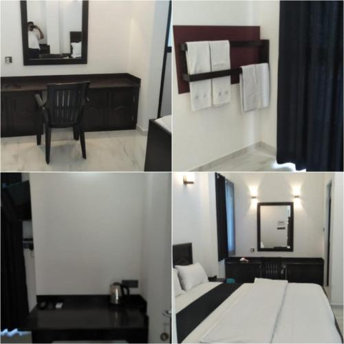 Una cama o camas en una habitación de Hotel Kanvinra