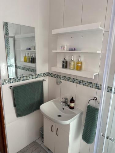 Koupelna v ubytování 36 Schwester Frieda Vineta Self Catering Flat