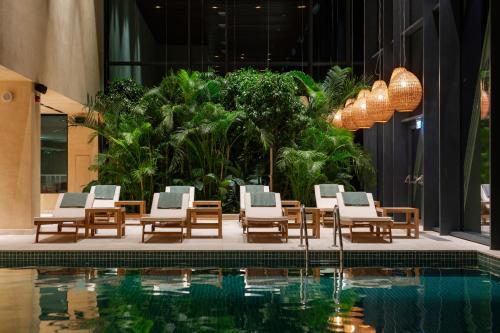 Bazén v ubytování BODBE Hotel nebo v jeho okolí