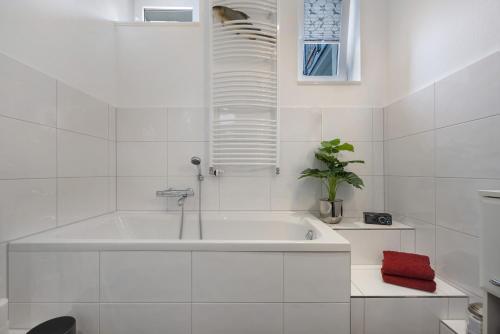 Koupelna v ubytování Wohnung Hildesheim