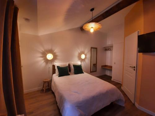 Ένα ή περισσότερα κρεβάτια σε δωμάτιο στο Maison Rinette