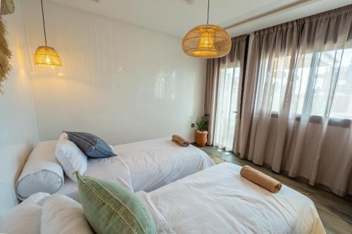 Cama o camas de una habitación en Residence Imsouane Surf Camp