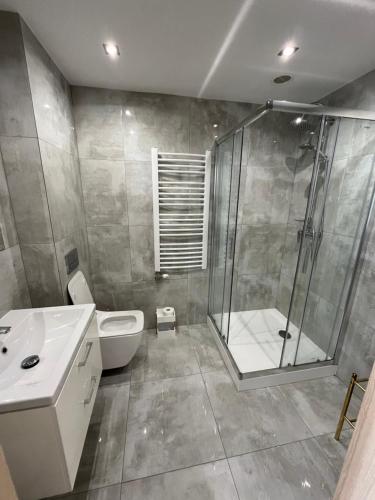Koupelna v ubytování nowy apartament w Wiśle