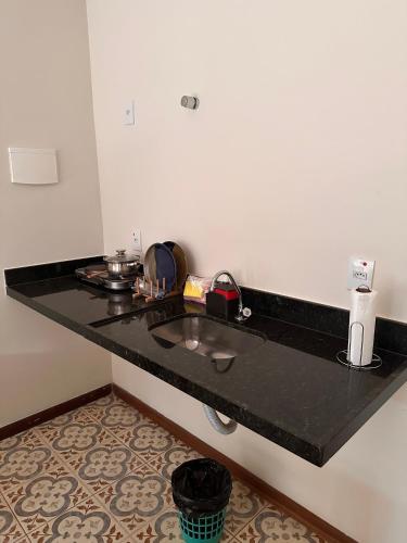 Dapur atau dapur kecil di Villa Rica Pousada