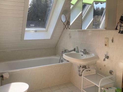 Koupelna v ubytování Ferienhaus Schuster
