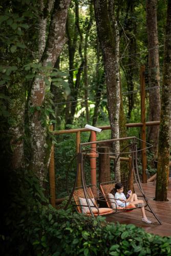 Taman di luar Villa Rica Pousada