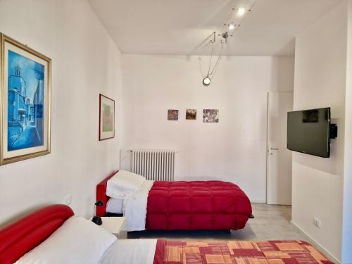 TV a/nebo společenská místnost v ubytování Casa di Aria by TraMonti Apartments