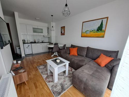 Kuchyň nebo kuchyňský kout v ubytování Apartman ANA