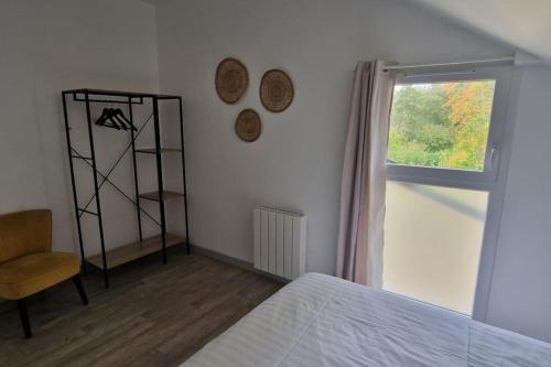 Postel nebo postele na pokoji v ubytování Appart'Zen à Appoigny