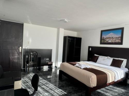 Postel nebo postele na pokoji v ubytování Hotel inka luxe casa rams
