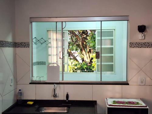 Bilik mandi di Apartamento em Lins - apto 04