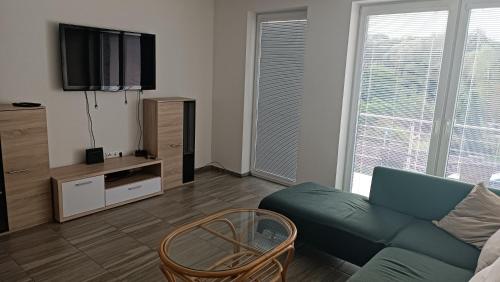 TV a/nebo společenská místnost v ubytování Apartmány Solka