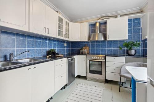 Dapur atau dapur kecil di Historisk hus i hjertet av byen