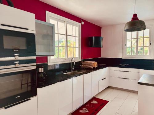 Dapur atau dapur kecil di Villa paradisiaque