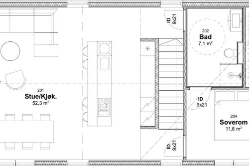 a floor plan of a house at Enebolig Trondheim, familievennlig, nytt 2023 in Trondheim