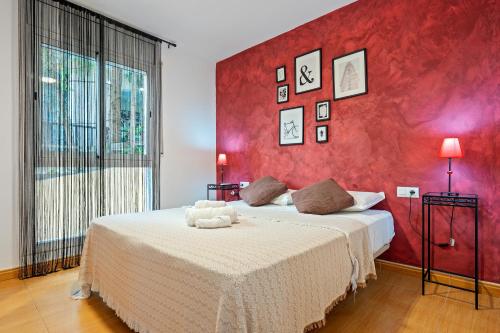Ένα ή περισσότερα κρεβάτια σε δωμάτιο στο Dorada Apartment Platja