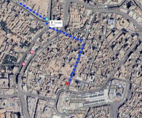 Cảnh Karbala hoặc tầm nhìn thành phố từ căn hộ