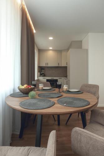 Dapur atau dapur kecil di Cozy appartment in Telsiai centre