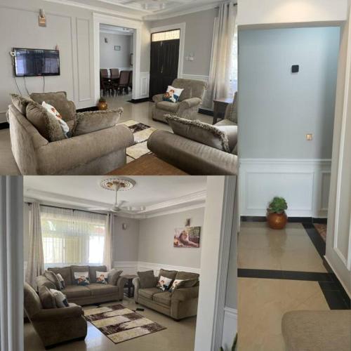 Ruang duduk di House with parking space in Dar es Salaam