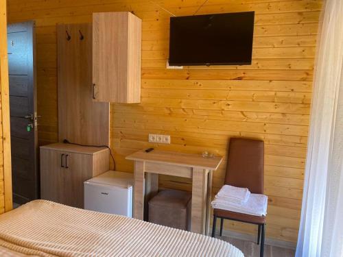 TV a/nebo společenská místnost v ubytování Dililuxe Hotel