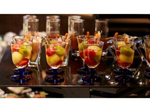 a group of wine glasses with fruit in them at Blanchette Nankishirahama - Vacation STAY 05732v in Kanayama