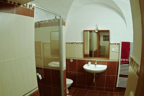 Kylpyhuone majoituspaikassa Apartments Rakoczi