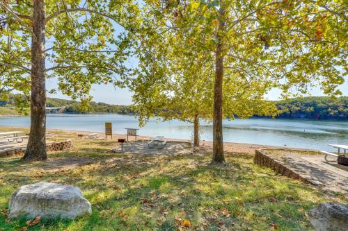 a park with trees and a body of water at Lake-View Retreat with Grill in Eagle Rock! in Eagle Rock