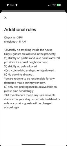 a screenshot of a text message on a cell phone at Blubelle Apt Near Lake Garden Zoo With Wifi Netflix in Taiping