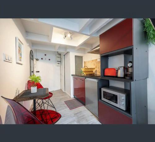 Kuchyň nebo kuchyňský kout v ubytování Studio au coeur du centre ville de Nice