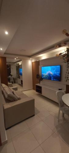 Et opholdsområde på Apartamento em Campina Grande