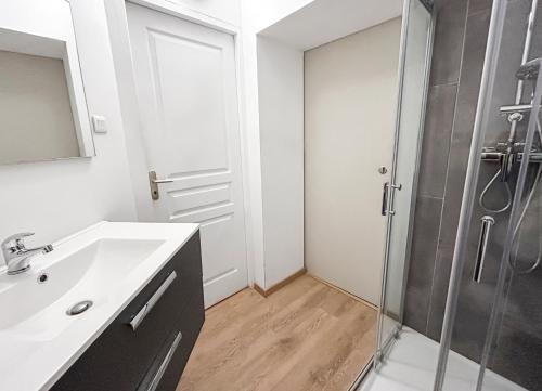 Salle de bains dans l'établissement 002-T2 cosy 2 à 4 pers Lumineux Wifi & Parking