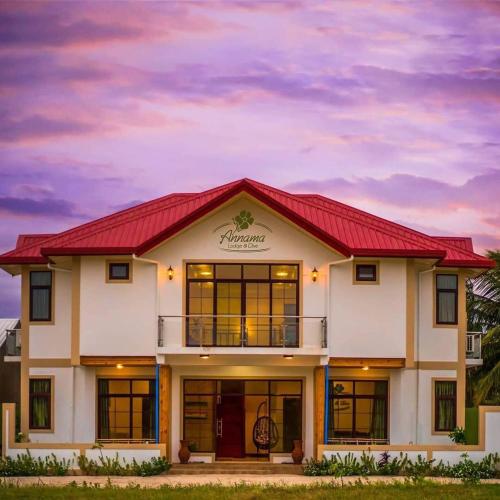 a rendering of a house with a red roof at Annama Lodge and Dive in Hoarafushi