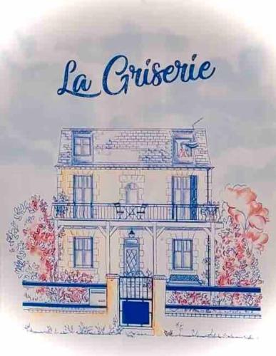 un dessin d'une maison avec les mots la cuisine dans l'établissement Maison de charme avec vue mer, à Trouville-sur-Mer