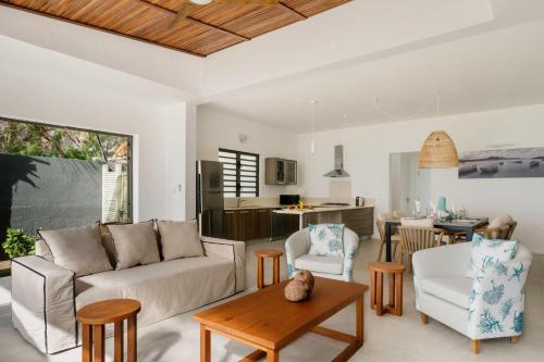 Χώρος καθιστικού στο Stylia Villas