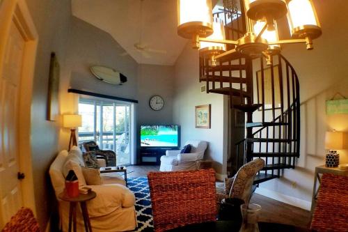 Μια τηλεόραση ή/και κέντρο ψυχαγωγίας στο Lexi's Beach Loft