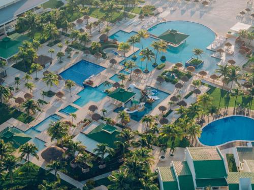an overhead view of a pool at a resort at Iberostar Selection Cancun - All Inclusive in Cancún